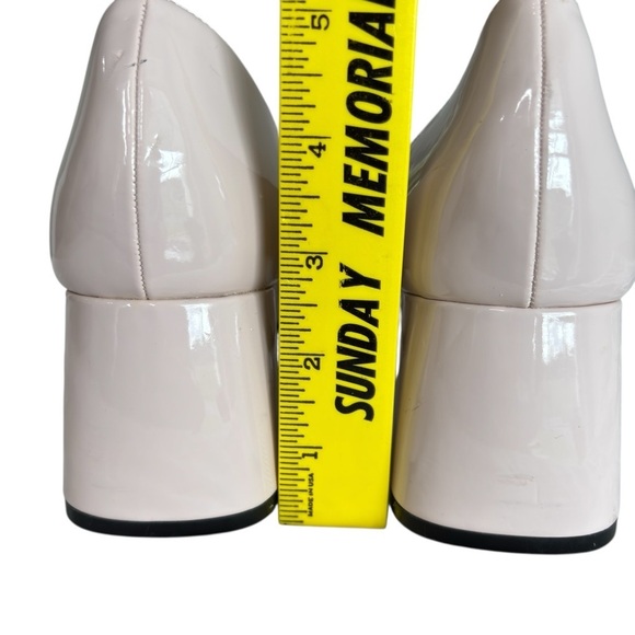 Zara Trafaluc Shoe Womens Size 10.5 11 EU 41 Block Heel Pastel Pink Square Toes - Picture 5 of 14